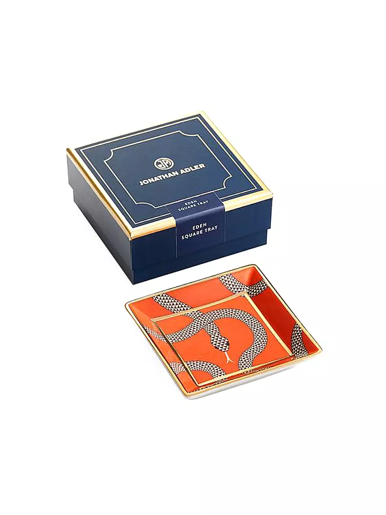 JONATHAN ADLER | Schale Quadratisch 11,5cm EDEN Orange  | orange