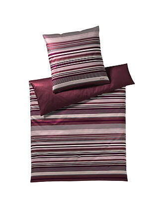 JOOP | Satin Bettwäsche 70x90cm/140x200cm Micro Lines Rose