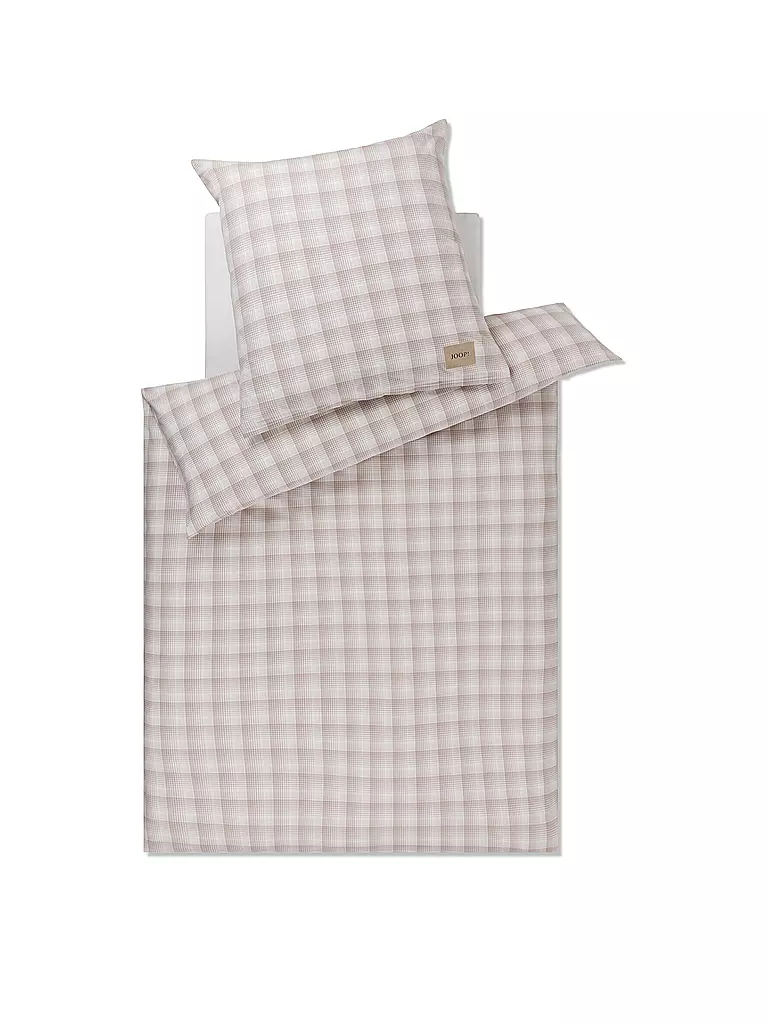 JOOP | Flanell Bettwäsche 70x90cm/140x200cm SOFT CHECKS Sand | beige