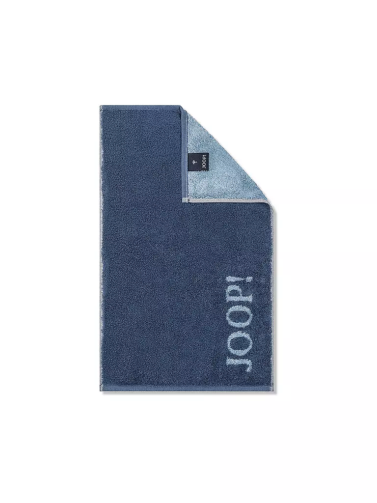 JOOP | Gästetuch 30x50cm DIVEDED DOUBLEFACE Aqua  | dunkelblau