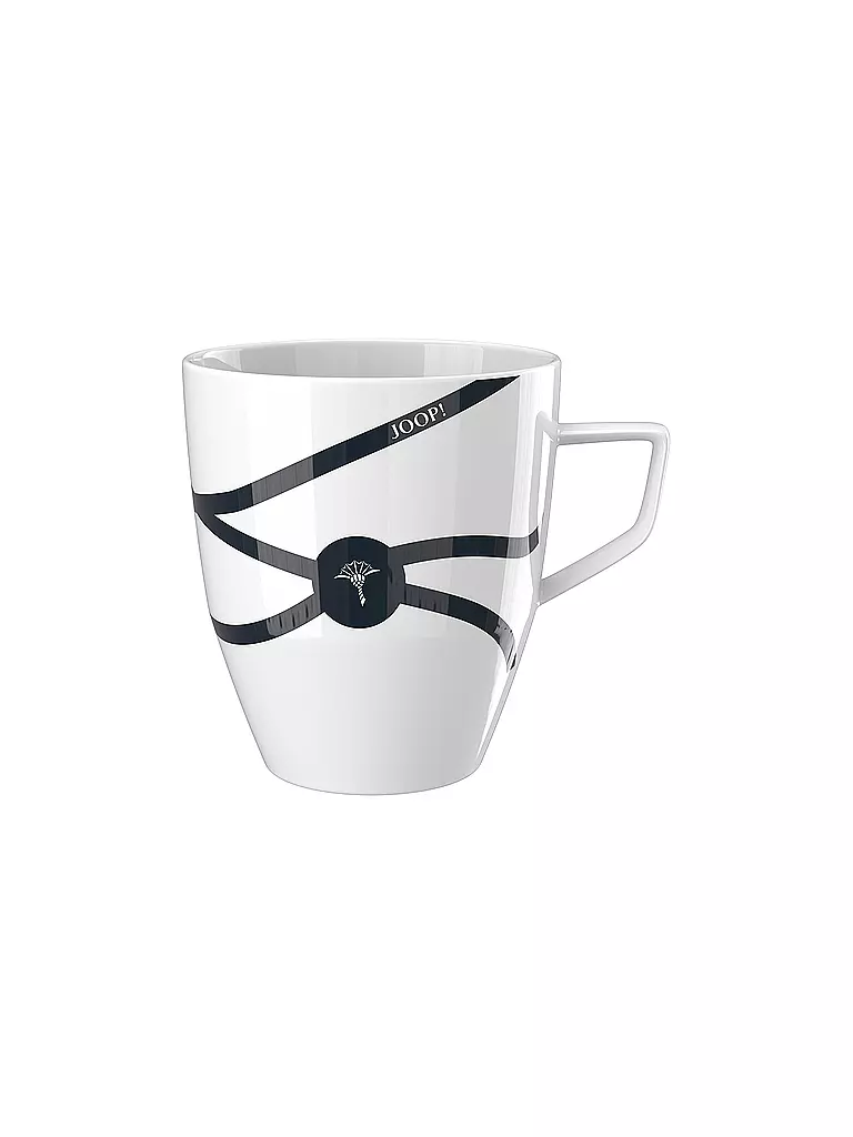 JOOP | Henkelbecher Collectors Mug 8,5x9,5cm Logo Ribbon | weiss