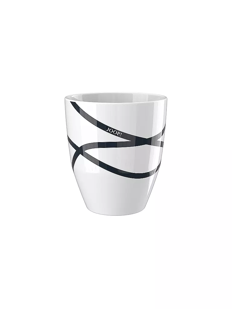 JOOP | Henkelbecher Collectors Mug 8,5x9,5cm Logo Ribbon | weiss