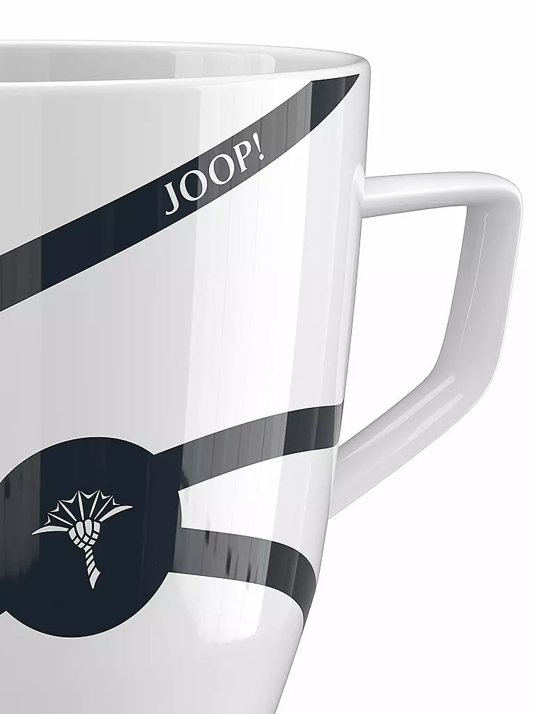 JOOP | Henkelbecher Collectors Mug 8,5x9,5cm Logo Ribbon | weiss