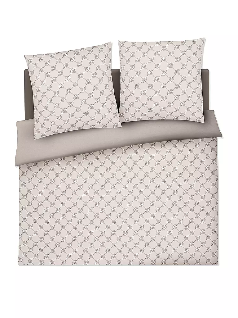 JOOP | Satin Bettwäsche 2x 70x90cm/200x200cm CORNFLOWER DOUBLE Beige | beige