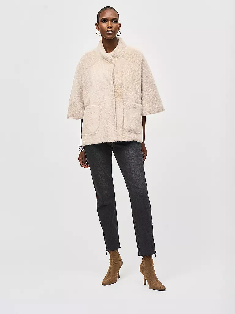 JOSEPH RIBKOFF | Jacke in Felloptik  | creme