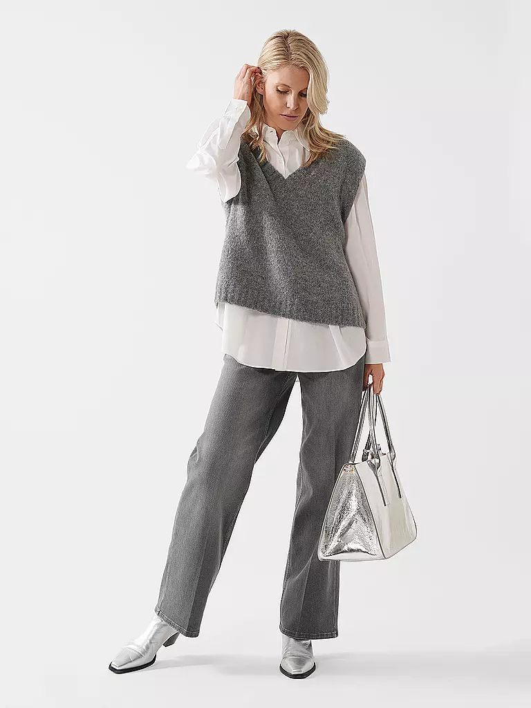 JULIA SKERGETH | Ledertasche - Shopper Large | silber