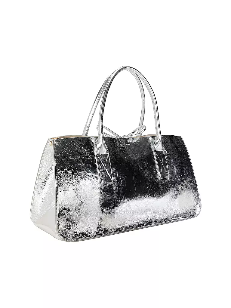 JULIA SKERGETH | Ledertasche - Shopper Large | silber