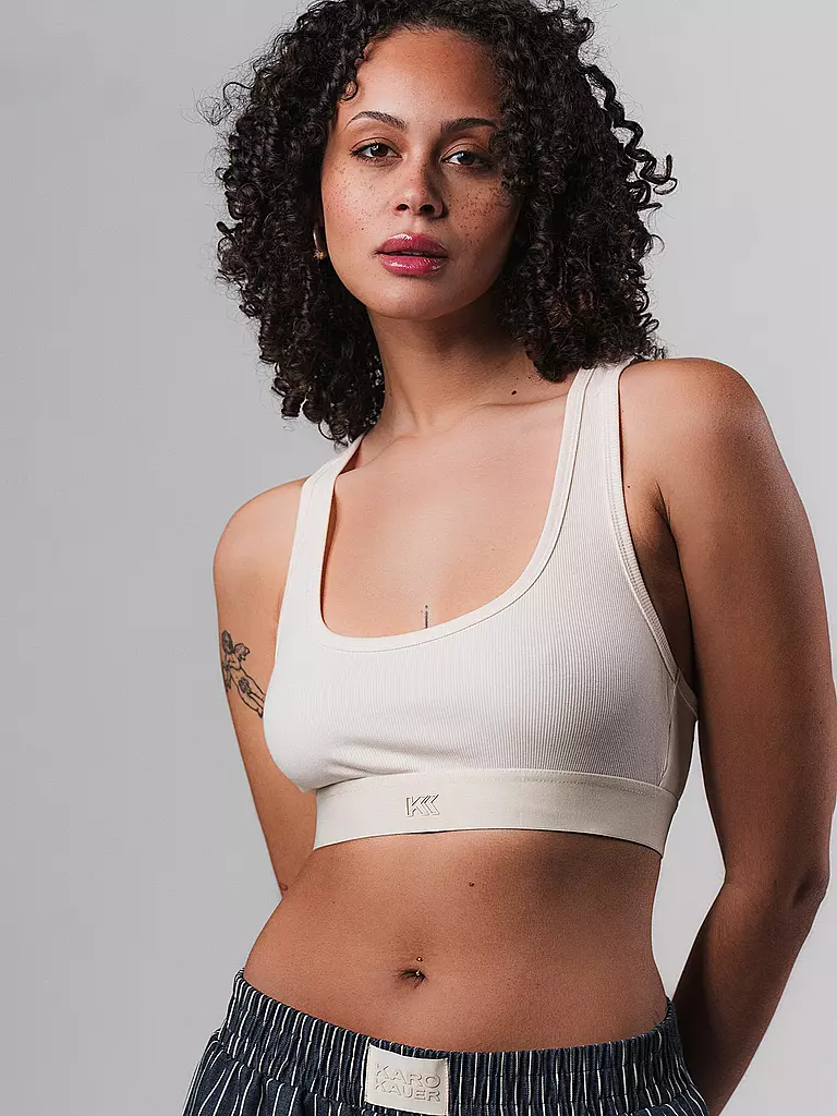 KARO KAUER | Bralette offwhite | weiss