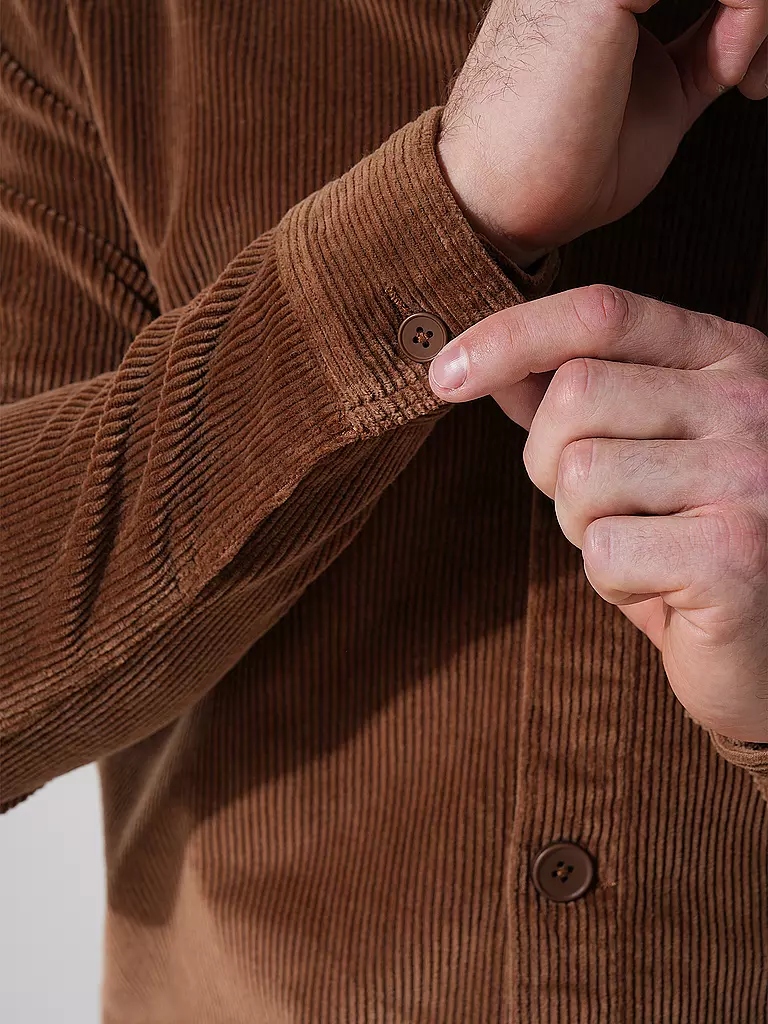 KNOWLEDGE COTTON APPAREL | Cord Overshirt | camel