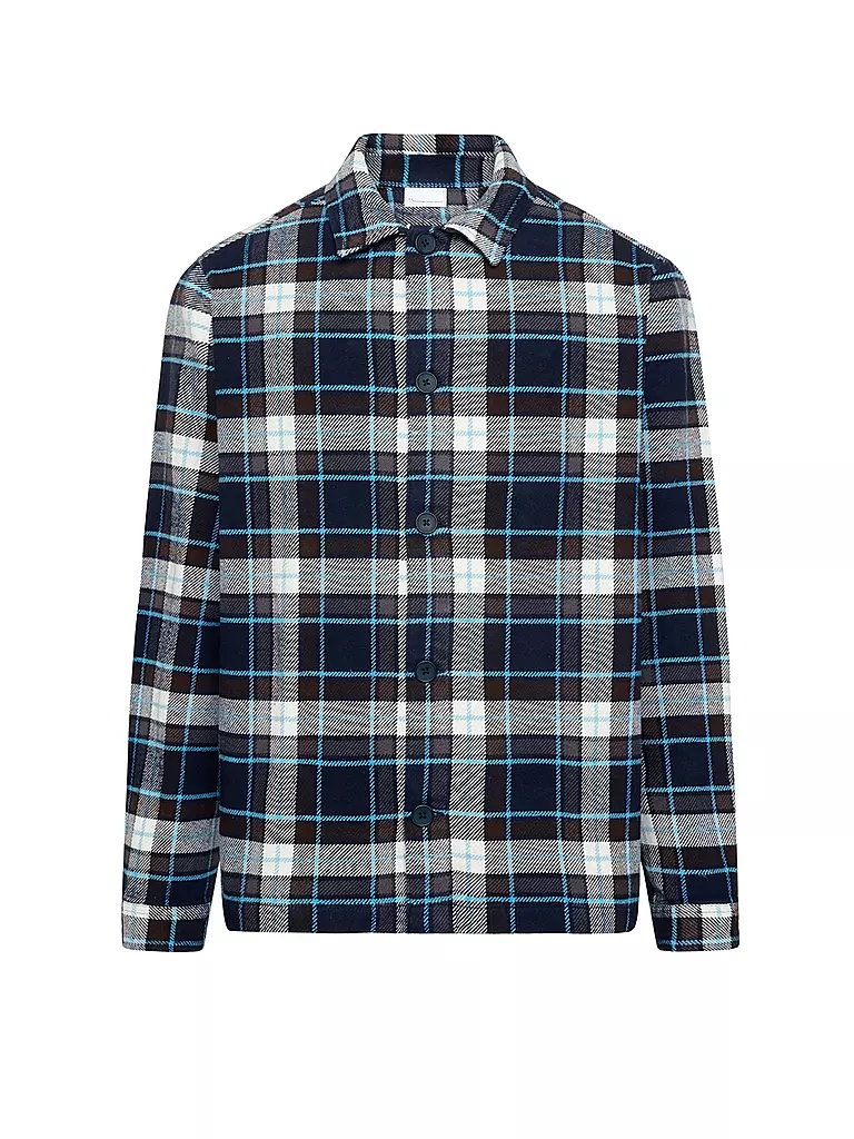 KNOWLEDGE COTTON APPAREL | Flanell Overshirt Regular Fit | blau