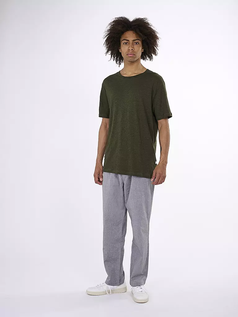 KNOWLEDGE COTTON APPAREL | T-Shirt  | olive