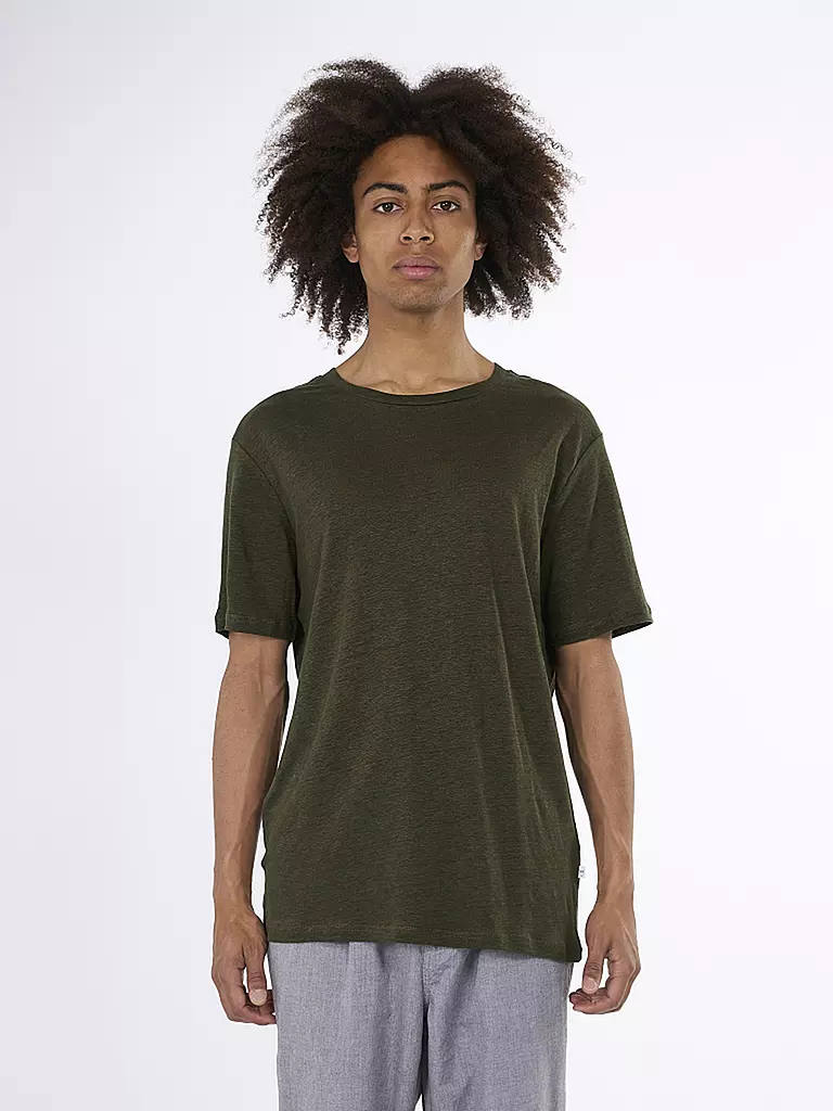 KNOWLEDGE COTTON APPAREL | T-Shirt  | olive