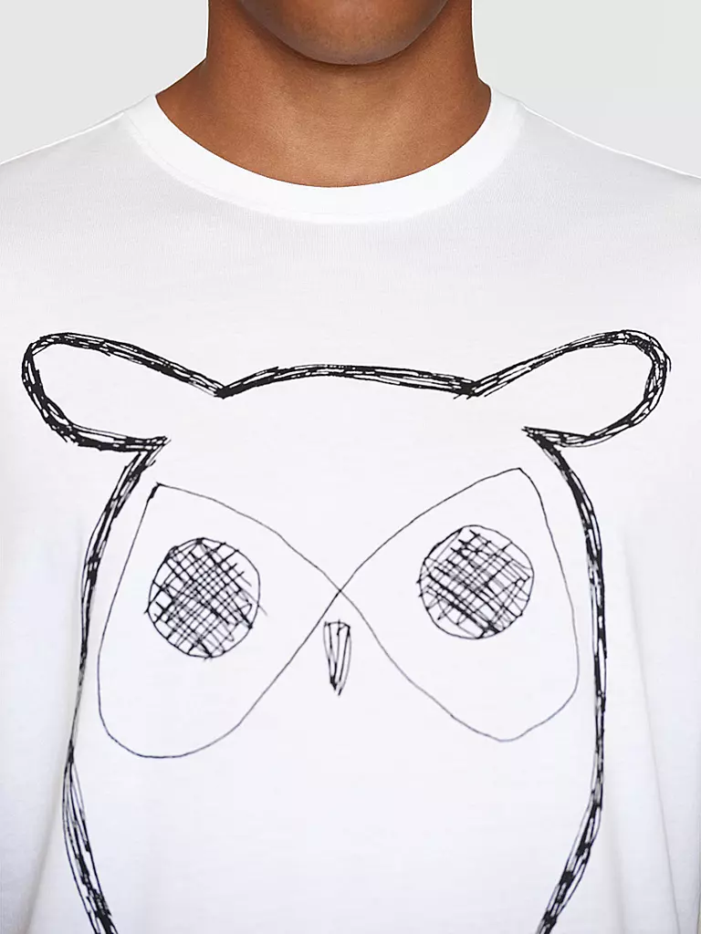 KNOWLEDGE COTTON APPAREL | T-Shirt BIG OWL | türkis