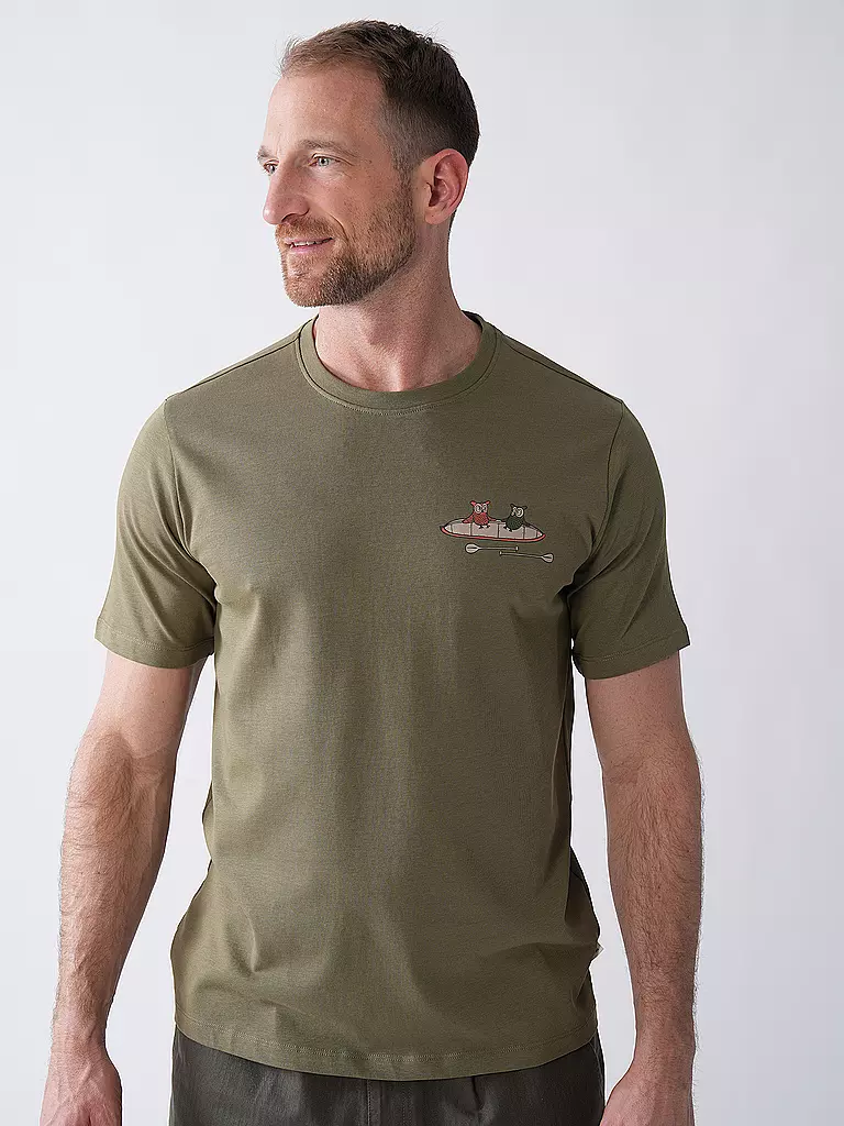 KNOWLEDGE COTTON APPAREL | T-Shirt TEE KAJAK | olive