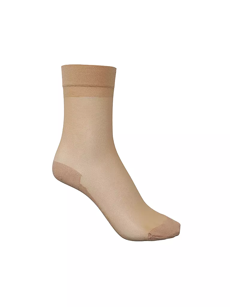 KUNERT | Söckchen COTTON SOLE 20 DEN crystal | beige