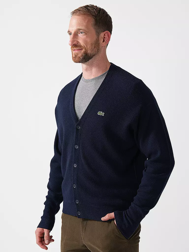 LACOSTE | Strickjacke | dunkelblau