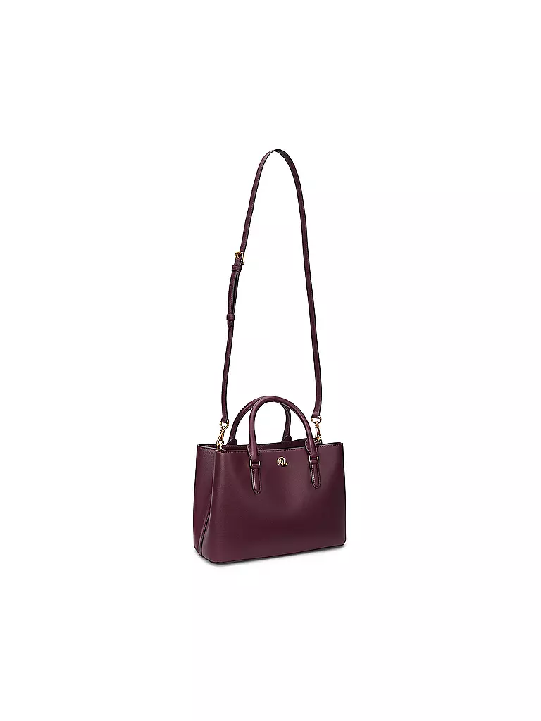 LAUREN RALPH LAUREN | Ledertasche - Henkeltasche MARCY 26 Small | dunkelrot