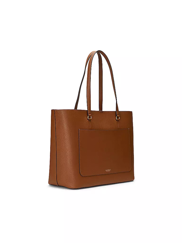 LAUREN RALPH LAUREN | Ledertasche - Shopper KARLY TOTE Large | braun