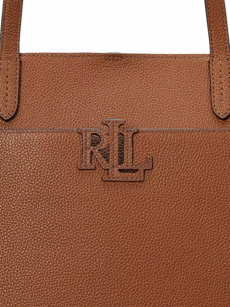 LAUREN RALPH LAUREN | Ledertasche - Shopper Large  | braun