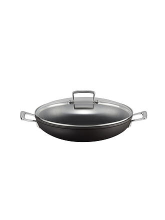 LE CREUSET | Aluminium-Antihaft Profipfanne mit Glasdeckel 30cm Schwarz