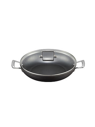 LE CREUSET | Aluminium-Antihaft Profipfanne mit Glasdeckel 30cm Schwarz