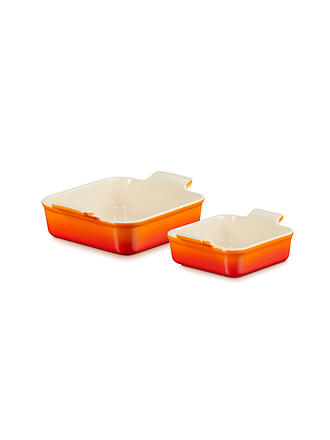 LE CREUSET | Auflaufformen Set 13cm / 20cm Ofenrot