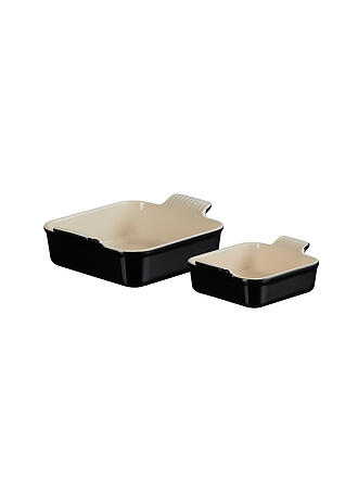 LE CREUSET | Auflaufformen TRADITION 2er Set 13cm und 20cm Schwarz