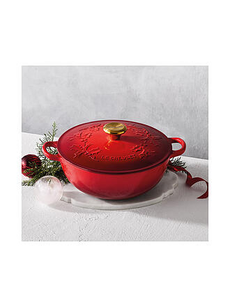 LE CREUSET | Kochtopf mit Deckel 26cm LA MARMITE HOLLY Kirschrot 