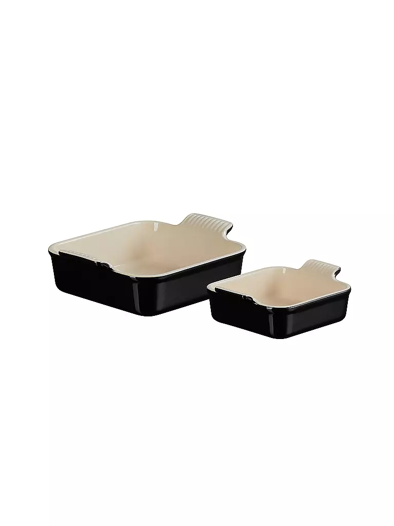 LE CREUSET | Auflaufformen TRADITION 2er Set 13cm und 20cm Schwarz | schwarz