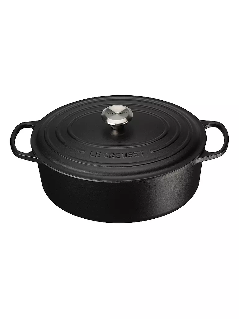 LE CREUSET | Bräter oval SIGNATURE 31cm 6,3l (Schwarz)  | schwarz