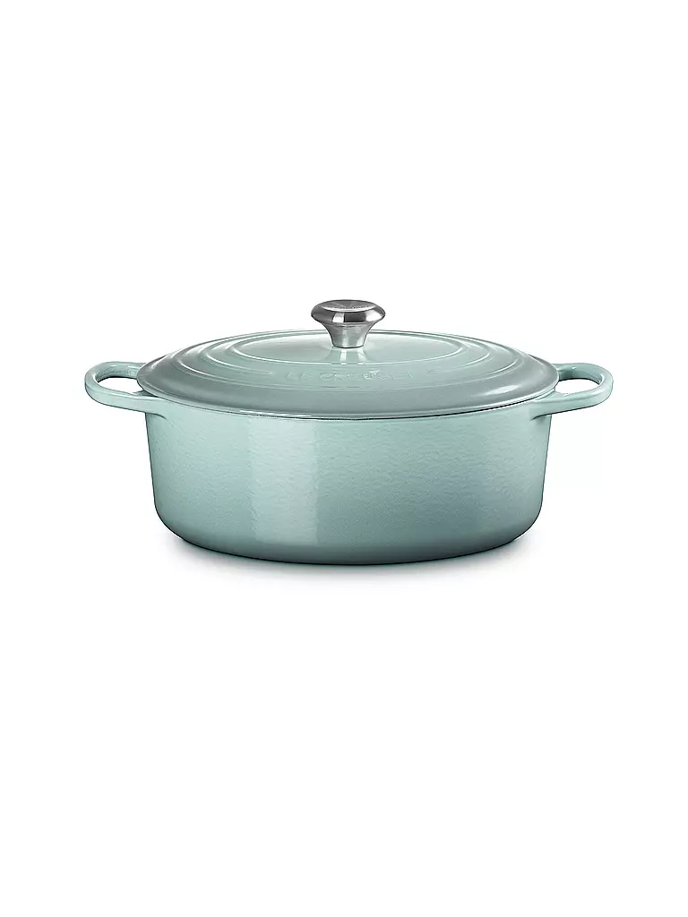 LE CREUSET | Bräter oval SIGNATURE 31cm 6,3l Sea Salt | hellgrau