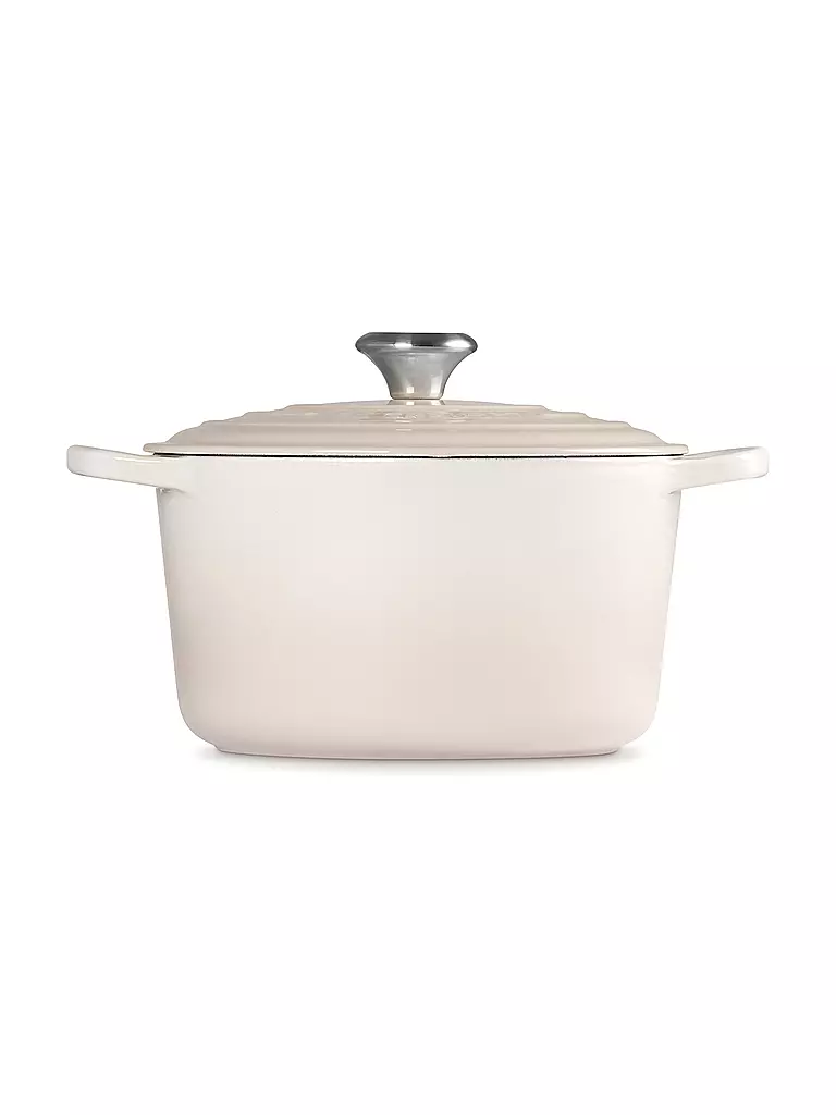 LE CREUSET | Bräter rund hoch SIGNATURE 24cm Meringue | creme