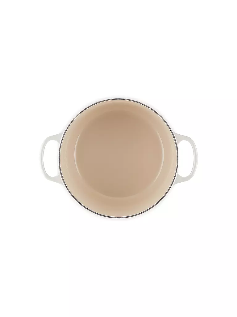 LE CREUSET | Bräter rund hoch SIGNATURE 24cm Meringue | creme