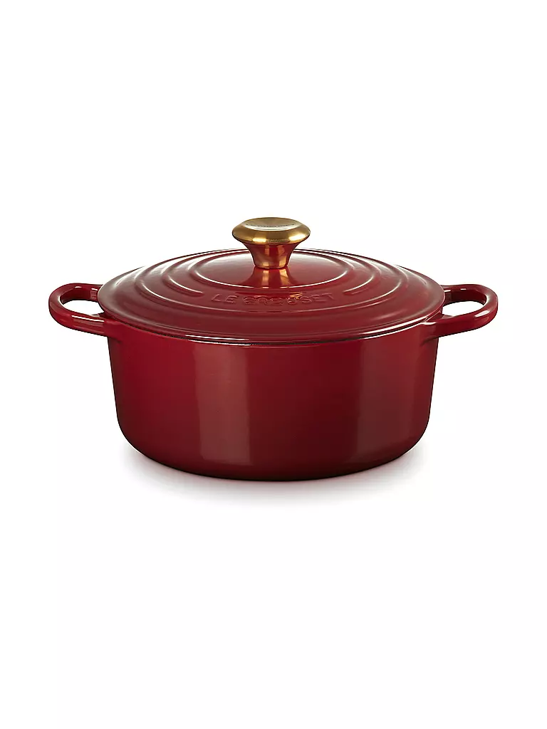 LE CREUSET | Bräter rund SIGNATURE 24cm Garnet | dunkelrot