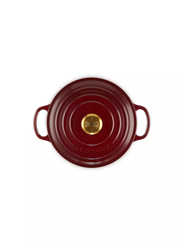 LE CREUSET | Bräter rund SIGNATURE 24cm Garnet | dunkelrot