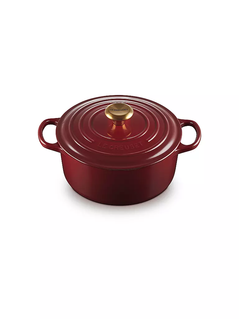 LE CREUSET | Bräter rund SIGNATURE 24cm Garnet | dunkelrot