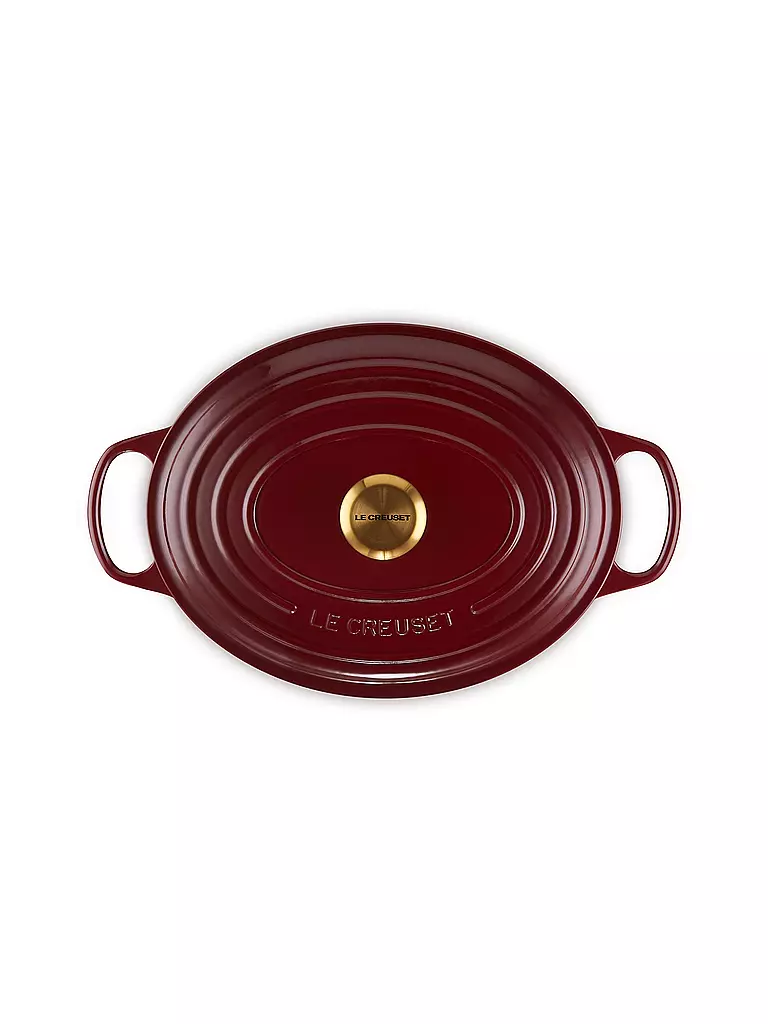 LE CREUSET | Bräter rund SIGNATURE 31cm 6,3l Garnet | hellgrau