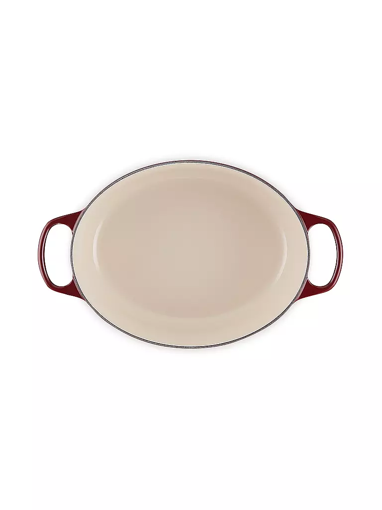 LE CREUSET | Bräter rund SIGNATURE 31cm 6,3l Garnet | hellgrau