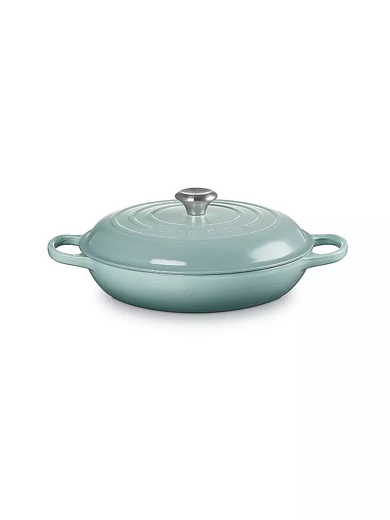 LE CREUSET | Gourmet Profitopf 30cm/3,5l SIGNATURE Sea Salt  | hellgrau