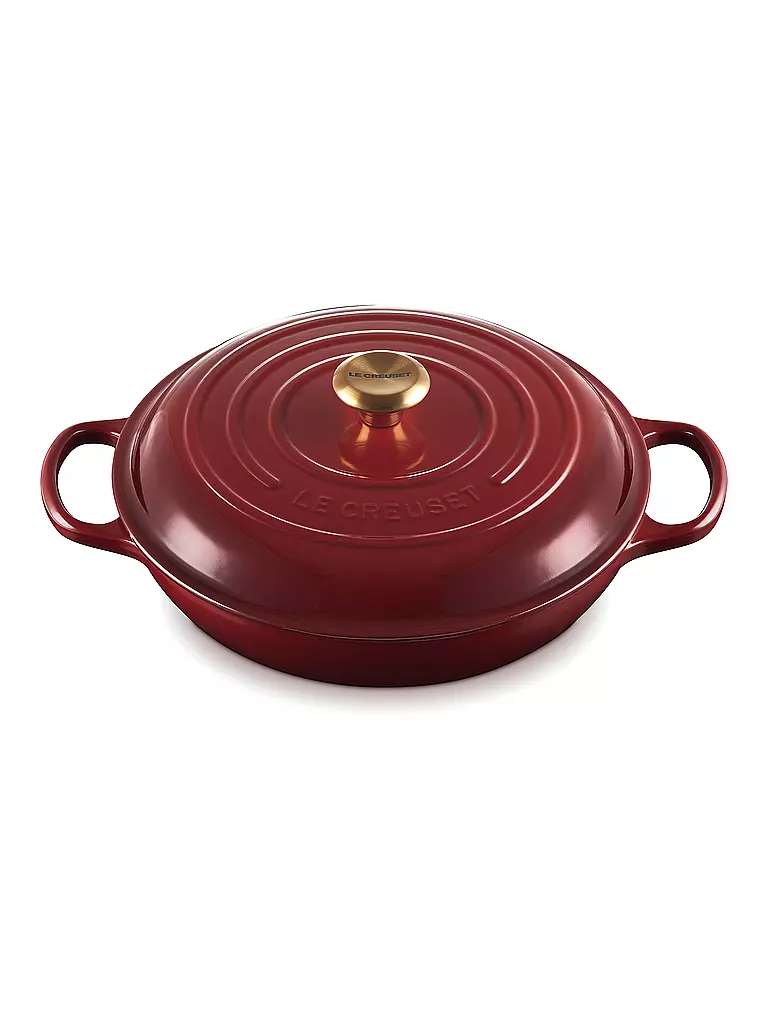 LE CREUSET | Gourmet Profitopf SIGNATURE 30cm/3,2l Garnet | hellgrau