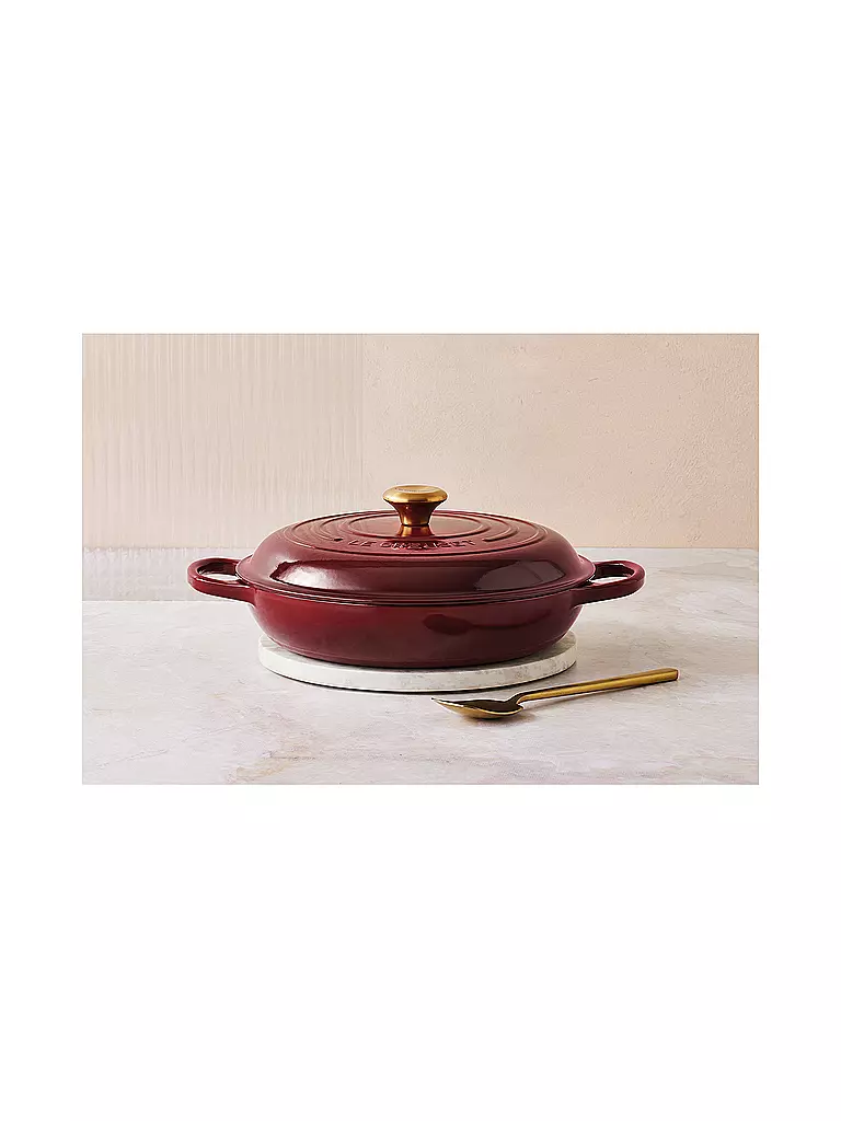 LE CREUSET | Gourmet Profitopf SIGNATURE 30cm/3,2l Garnet | dunkelrot