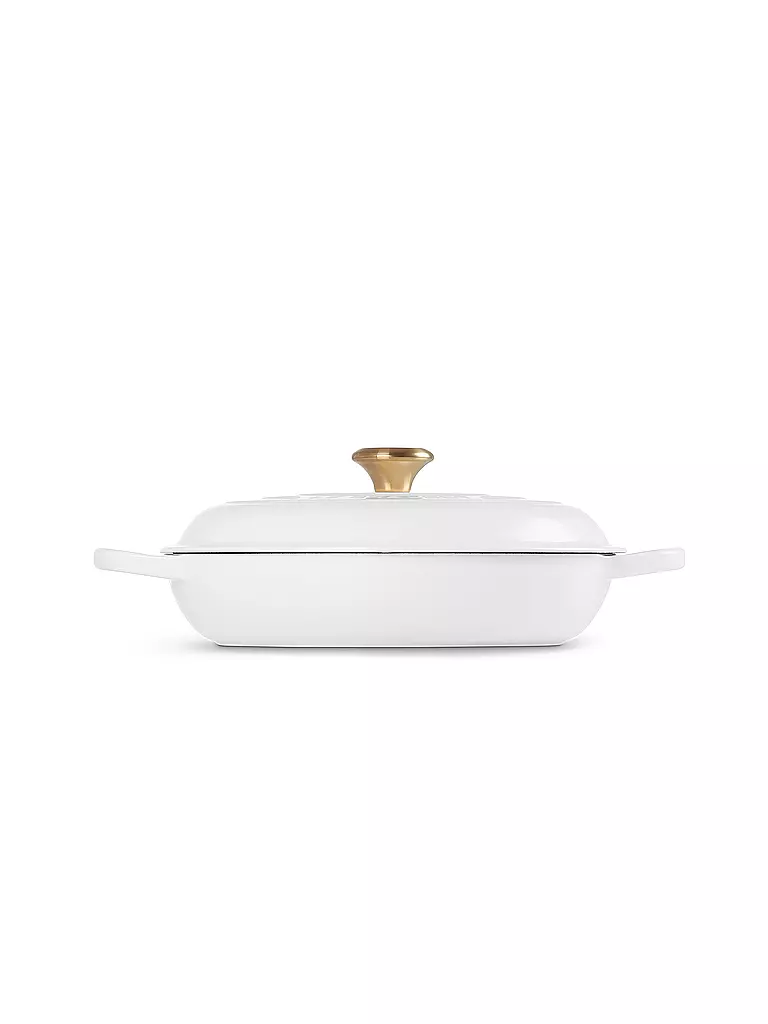 LE CREUSET | Gourmet-Profitopf mit Deckel 30 cm SIGNATURE White | weiss