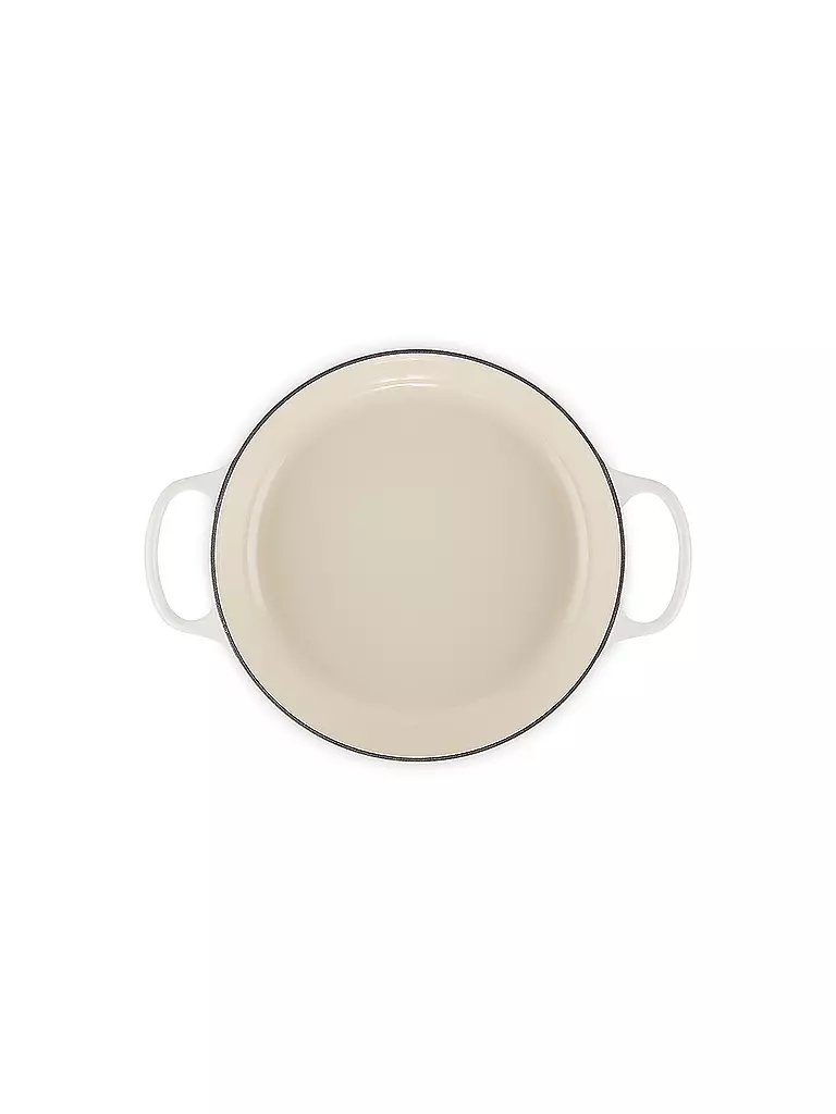 LE CREUSET | Gourmet-Profitopf Schneeflocke aus Gusseisen mit Goldknopf 26cm SIGNATURE Cotton | beige