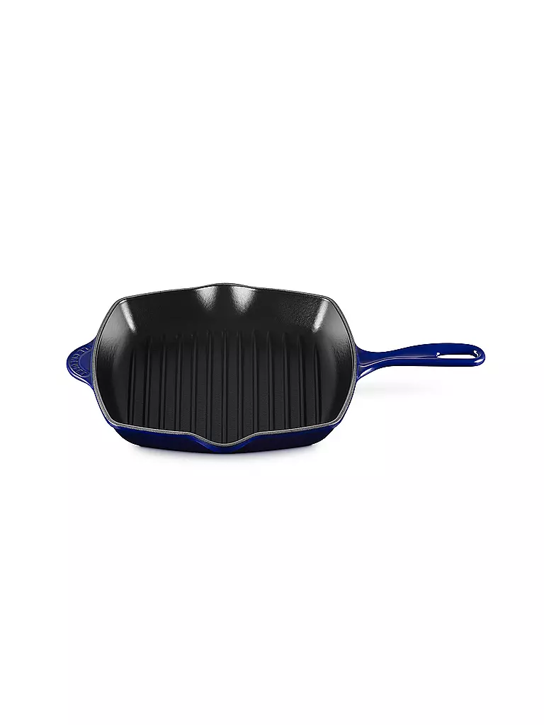 LE CREUSET | Grillpfanne Quadratisch aus Gusseisen 19cm Indigo  | dunkelblau