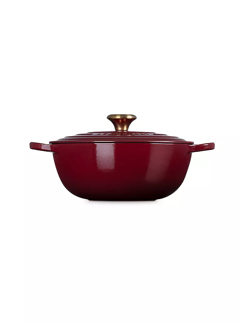 LE CREUSET | Gusseisen-Bräter mit Deckel 26cm LA MARMITE SIGNATURE Garnet | dunkelrot