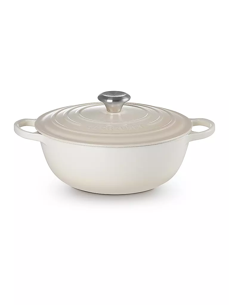 LE CREUSET | Gusseisen-Bräter mit Deckel 26cm LA MARMITE SIGNATURE Meringue | creme