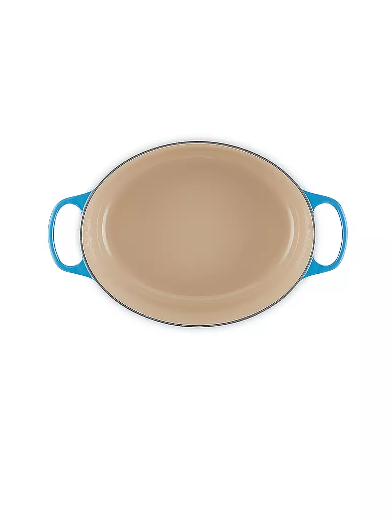 LE CREUSET | Gusseisen-Bräter mit Deckel Oval 31cm 6,3l SIGNATURE Azure | blau