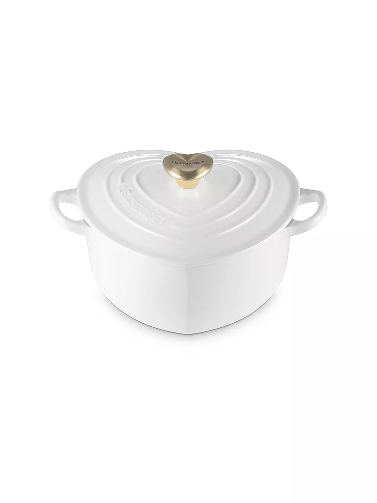 LE CREUSET | Herzbräter mit Herzknopf 20cm/1,9l White | weiss