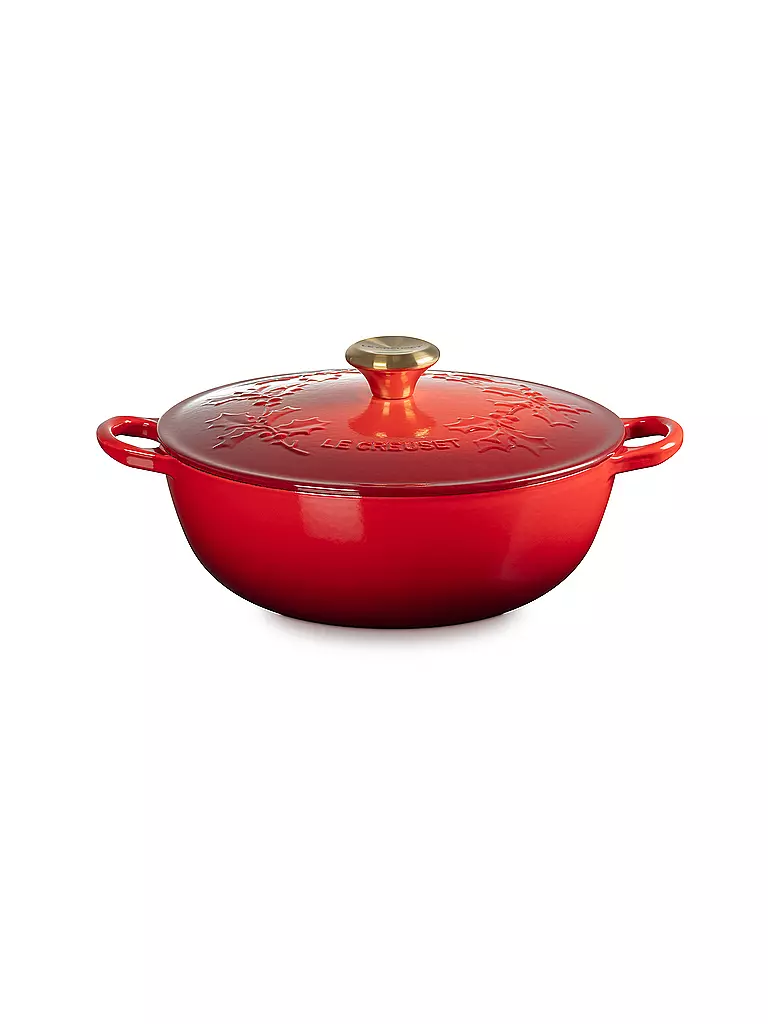 LE CREUSET | Kochtopf mit Deckel 26cm LA MARMITE HOLLY Kirschrot  | rot