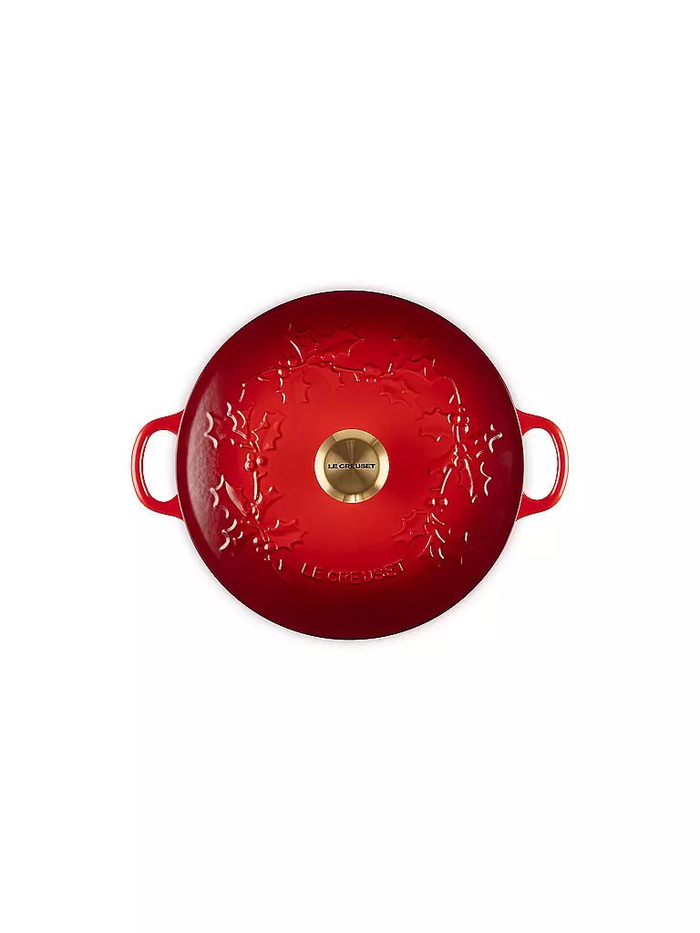 LE CREUSET | Kochtopf mit Deckel 26cm LA MARMITE HOLLY Kirschrot  | rot